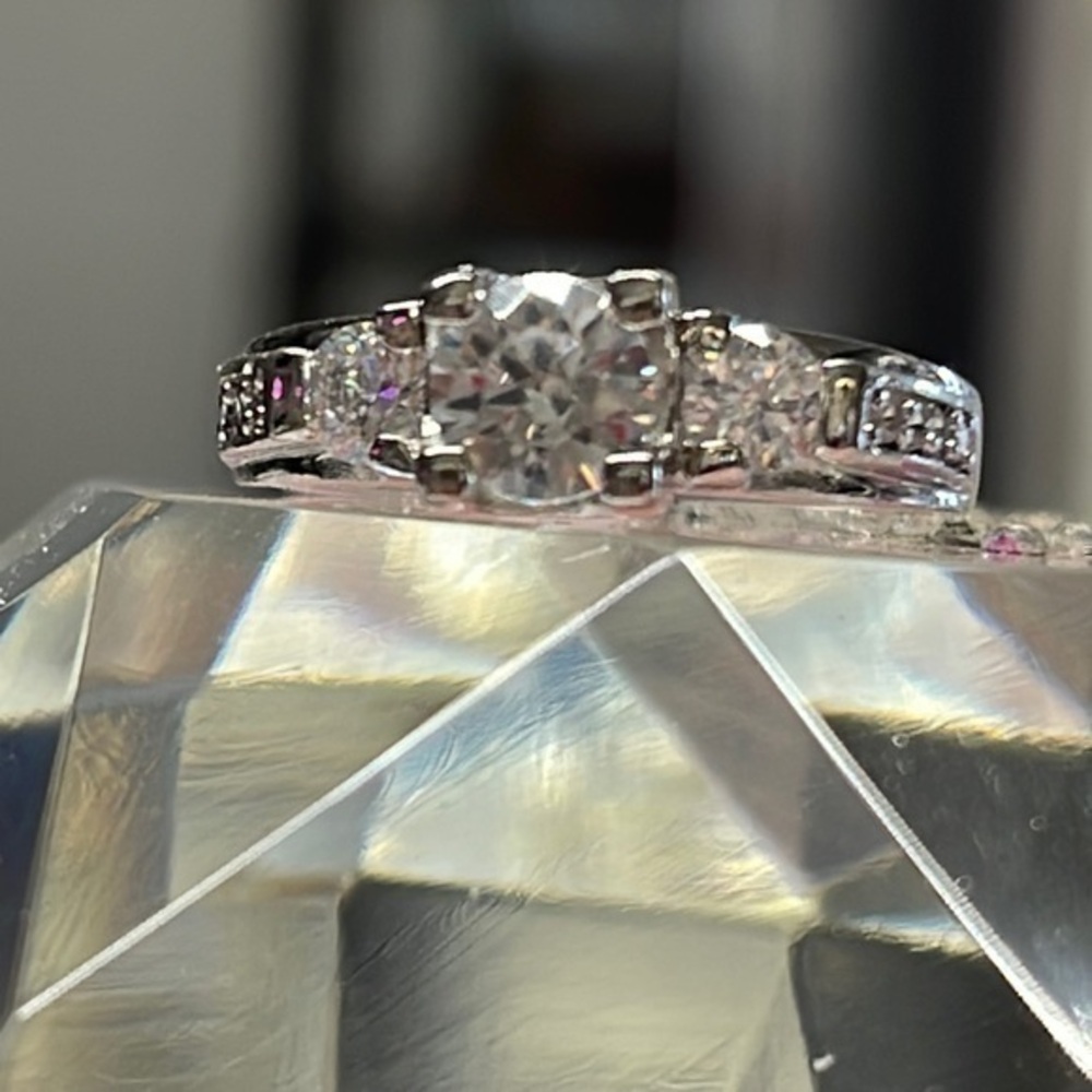 Women new with tag sterling silver Cubic zirconia Ring size 9